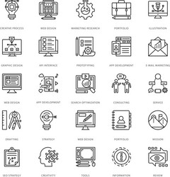 Web Development & Tech Icons vector image