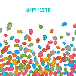 colorful easter egg isolated on white background vector