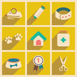 flat with shadow concept and mobile application vector
