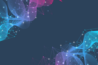 geometric abstract background with connected line vector image