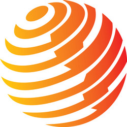 Sphere digital world globe logo concept design Vector Image