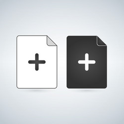 add document file icon flat sign for mobile vector