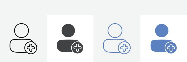 add user icon set use for web vector image