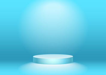 blue studio background lit by spotlights a clean vector