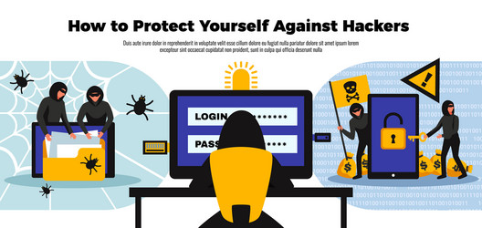 Hacker Security Background vector image