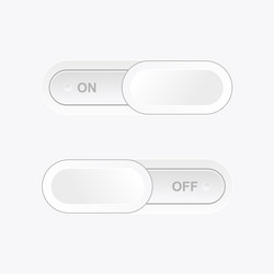 on and off toggle switch buttons vector image