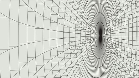 abstract 3d illuminated distorted mesh sphere vector image