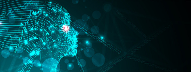 abstract artificial intelligence cloud computing vector image
