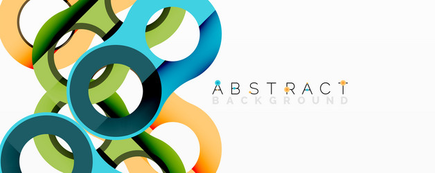 colorful abstract circles overlap creating vector image