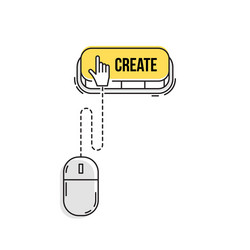 Cursor Clicking Button vector image