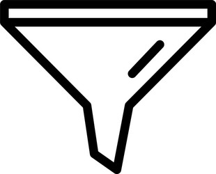 funnel line icon in flat style for app ui vector image