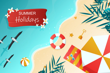 gradient beautiful hello summer background vector image
