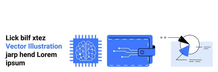 integration of ai technology digital wallet vector image