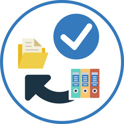 Task complete job done work icon vector