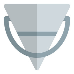 three-sided container with handle for various vector image