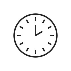 time and clock web icons in line style timer vector image
