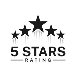 Star rate 5 review icon five Royalty Free Vector Image