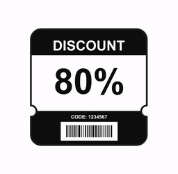 Black and white coupon or ticket vector