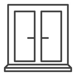 closed window minimal linear icon or symbol vector image