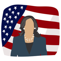 Kamala Harris Cartoon Clip Art Vector Image