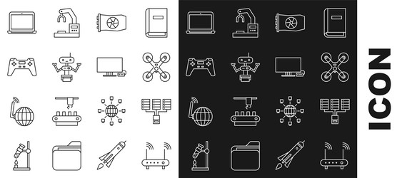 set line router and wi-fi signal server data web vector