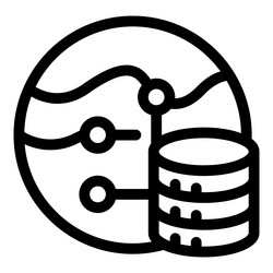 global server network connecting to worldwide data vector image