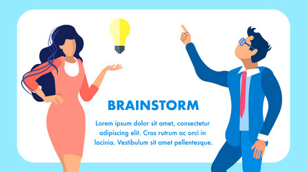 Brainstorm idea generation banner template vector