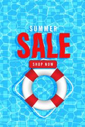 summer sale text on beach holidays elements vector