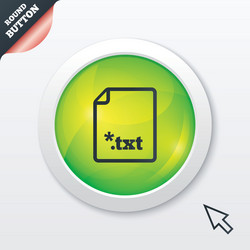 text file icon download txt doc button vector image