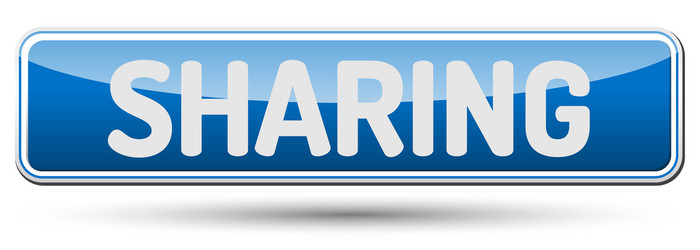 sharing - abstract beautiful button with text vector image