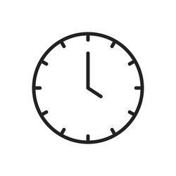 time and clock web icons in line style timer vector image
