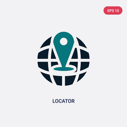 two color locator icon from maps and flags vector image