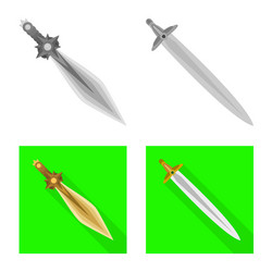 Isolated object game and armor sign set vector