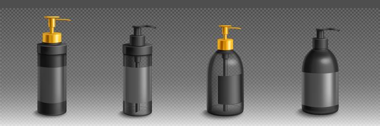 Bottle for liquid soap or lotion 3d mockup vector