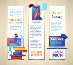 Ebooks reading bookmarks templates set vector