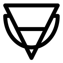 three-sided container with handle for various vector image