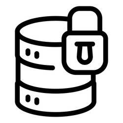 database security system protecting information vector image
