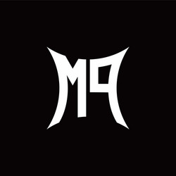 Mp monogram logo with 3 pieces shape isolated Vector Image
