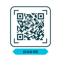 Scan me qr code design for payment text vector