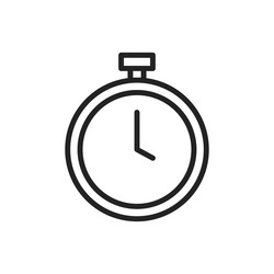 time and clock web icons in line style timer vector image