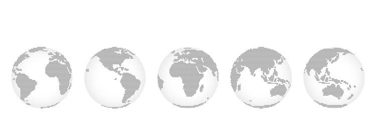 earth world maps digital dots vector