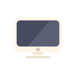 modern flat screen computer monitor displaying vector image