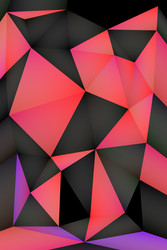 Multi-color geometric triangular low poly vector