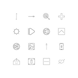 buttons linear thin icons set outlined simple vector