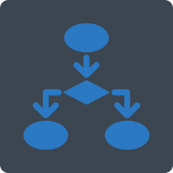 flowchart icon from commerce buttons overcolor set vector image