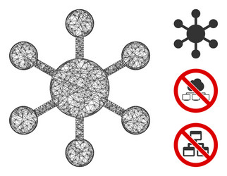 Network node polygonal web mesh vector