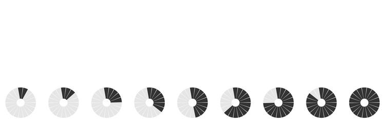 preloader circular loading bar pie chart vector image