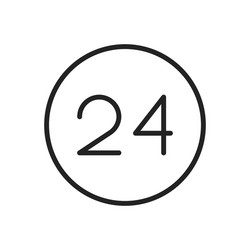 time and clock web icons in line style timer vector image