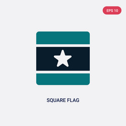 Two color square flag icon from maps and flags vector
