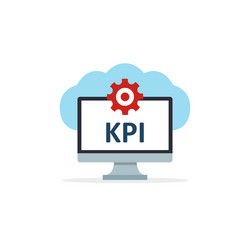 kpi key performance indicator vector image